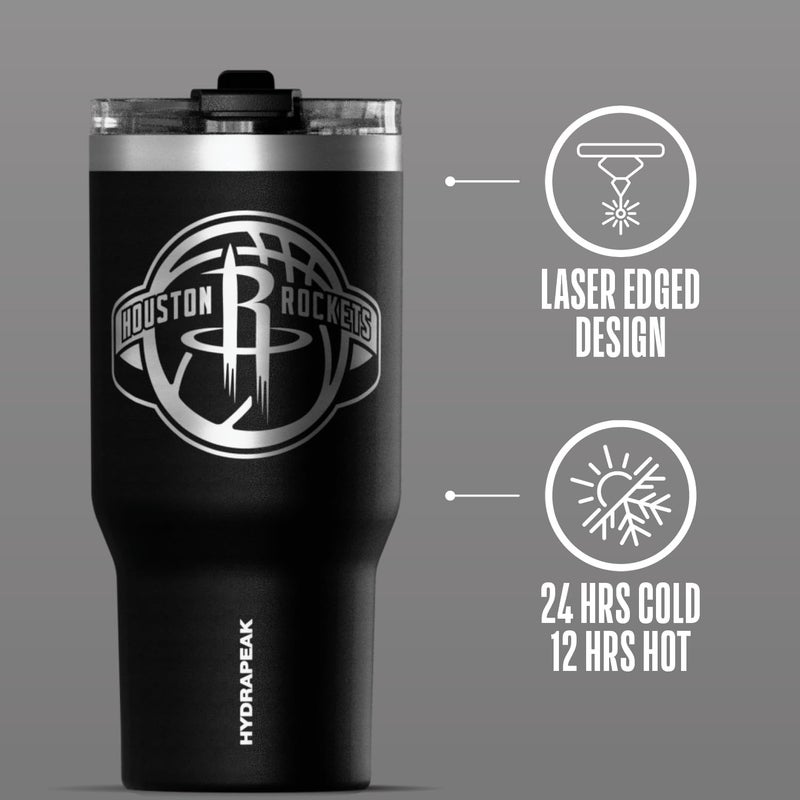 Hydrapeak x NBA Officially Licensed Houston Rockets Voyager 25 oz Stainless Steel Tumbler, Insulated Tumblers, Water Bottle With Straw - Image 2